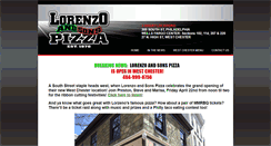 Desktop Screenshot of lorenzoandsonspizza.com