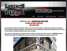 Tablet Screenshot of lorenzoandsonspizza.com